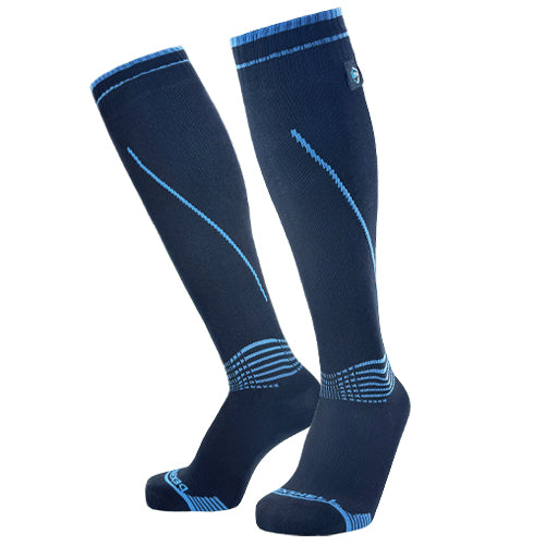 DexShell Longlite 2.0 Socks Jet Black Blue Stripe  | Outdoor 247