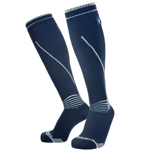 DexShell Longlite 2.0 Socks Jet Black Grey Stripe | Outdoor 247